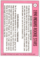 1990 Baseball Card Magazine '69 Topps Replicas Indians Rookies (Mark Lewis/Carlos Baerga)