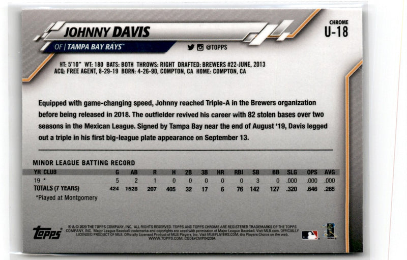 2020 Topps Chrome Update Johnny Davis