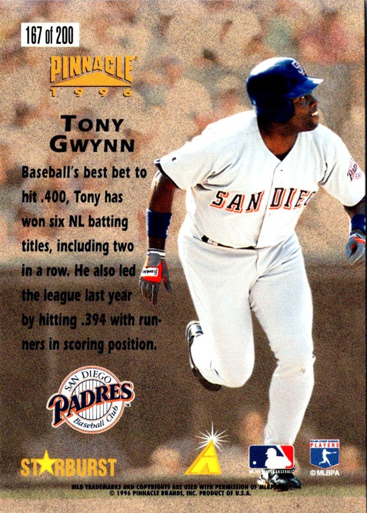 1996 Pinnacle Starburst Tony Gwynn
