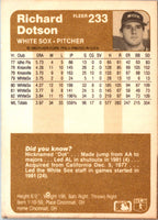 1983 Fleer Richard Dotson #233
