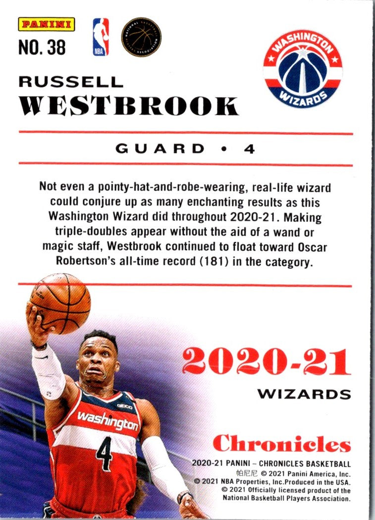 2020 Panini Chronicles Russell Westbrook