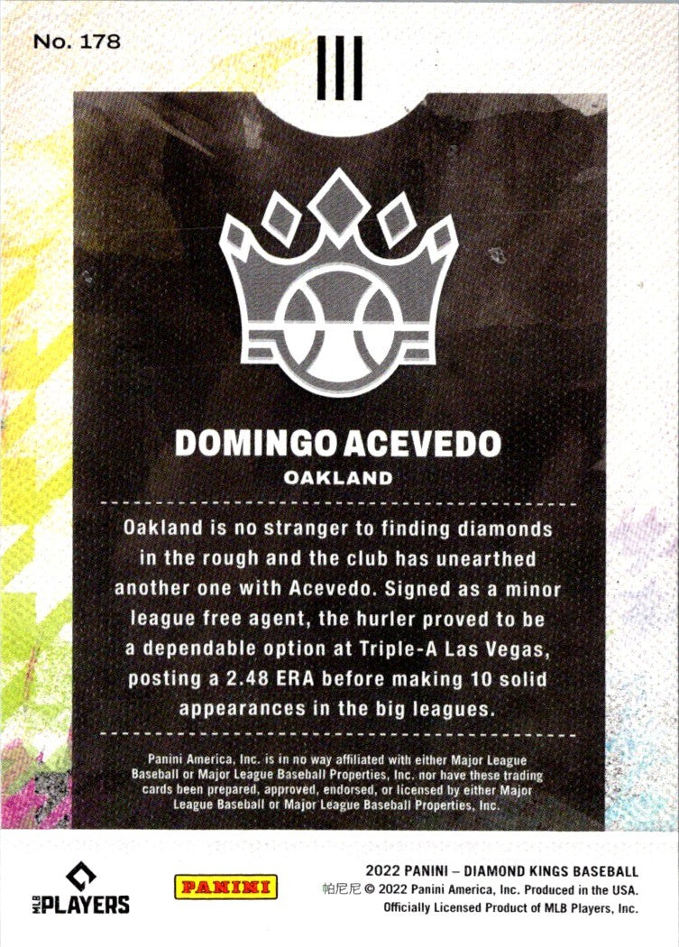 2022 Panini Diamond Kings Domingo Acevedo