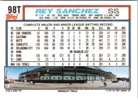 1992 Topps Traded Rey Sanchez #98T Rookie