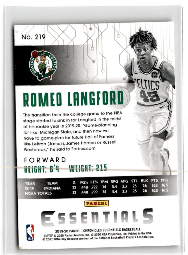 2019 Panini Chronicles Romeo Langford