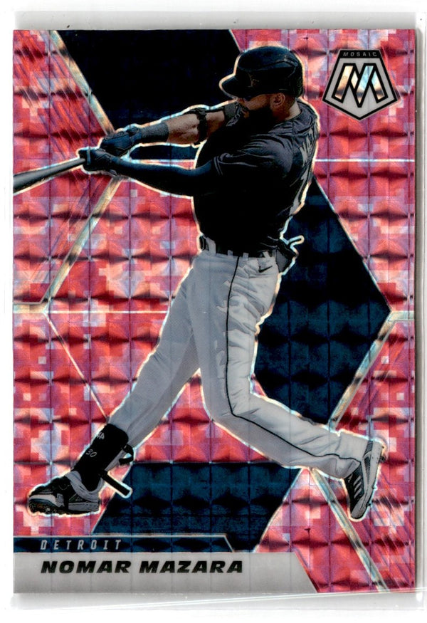 2021 Panini Mosaic Pink Camo Nomar Mazara #102