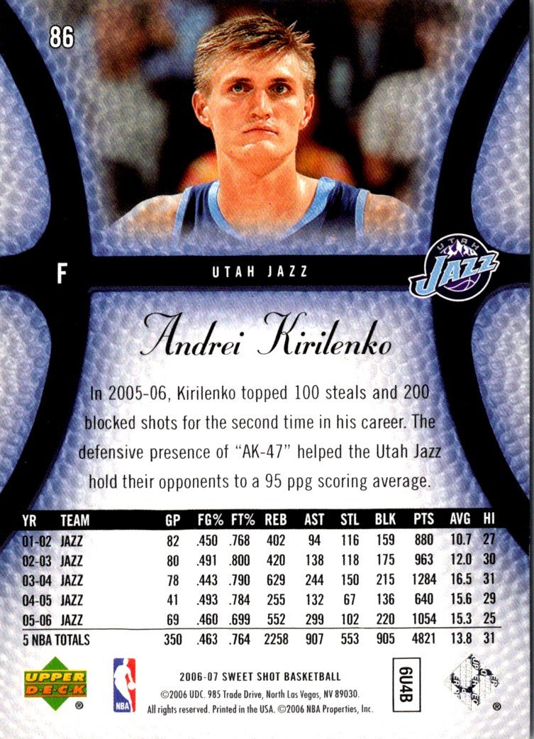 2006 Upper Deck Andrei Kirilenko
