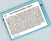 1988 Donruss Ripken Baseball Family (Billy Ripken/Cal Ripken Sr./Cal Ripken Jr.) #625
