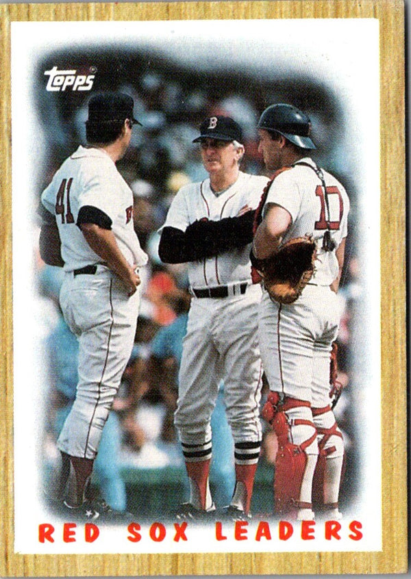 1987 Topps Red Sox Leaders - Tom Seaver/Rich Gedman/John McNamara #306