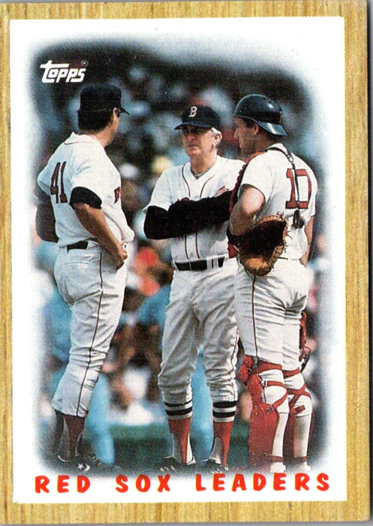 1987 Topps Red Sox Leaders - Tom Seaver/Rich Gedman/John McNamara