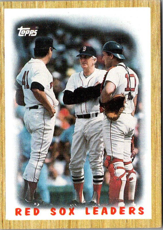 1987 Topps Red Sox Leaders - Tom Seaver/Rich Gedman/John McNamara #306