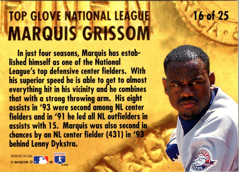 1994 Ultra Award Winners Marquis Grissom