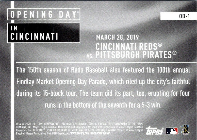 2020 Topps Opening Day Cincinnati Reds