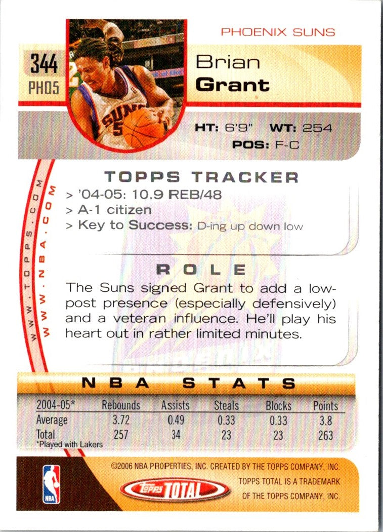 2005 Topps Total Brian Grant