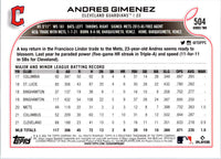2022 Topps Blue Andres Gimenez #504