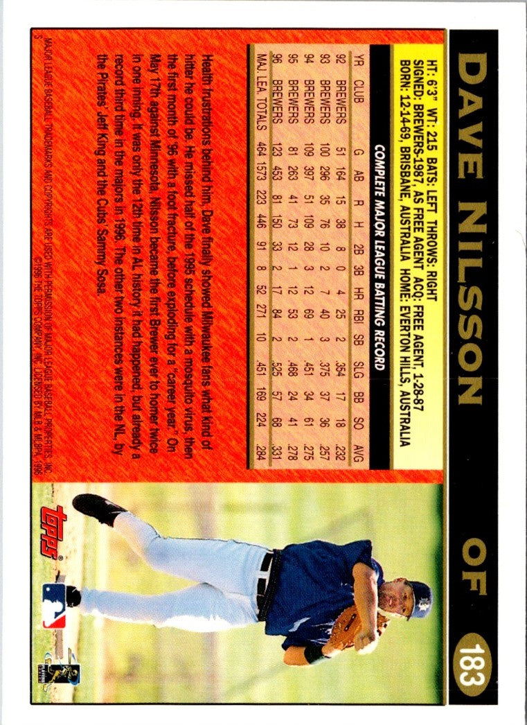 1997 Topps Dave Nilsson