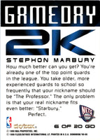 1999 SkyBox Dominion Game Day 2K Stephon Marbury #6 GD