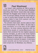 1991 Fleer Paul Westhead