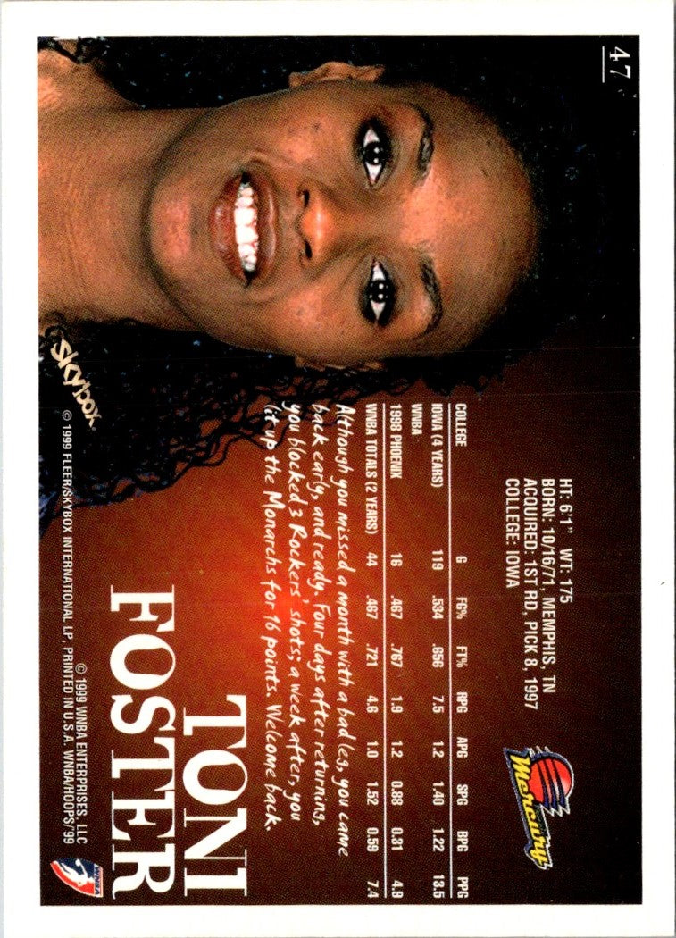 1999 Hoops WNBA Toni Foster