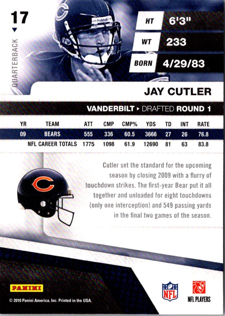 2010 Panini Absolute Memorabilia Jay Cutler