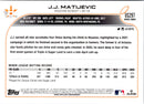 2022 Topps Update J.J. Matijevic