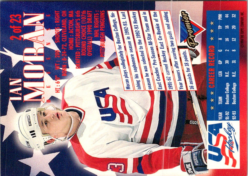 1993 Topps Premier Team USA Ian Moran