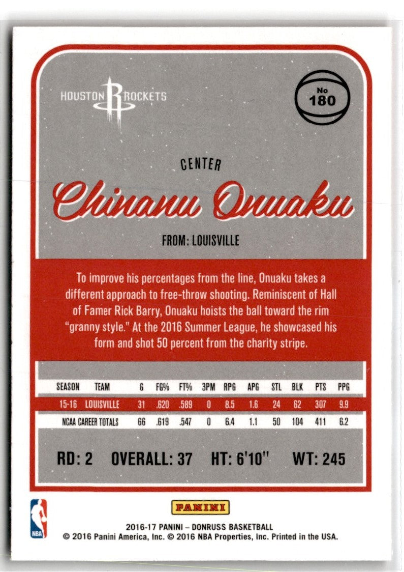 2016 Donruss Chinanu Onuaku