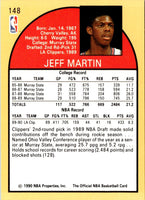 1990 Hoops Jeff Martin #148 Rookie