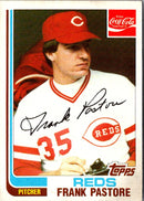 1982 Topps Coca-Cola Cincinnati Reds Frank Pastore