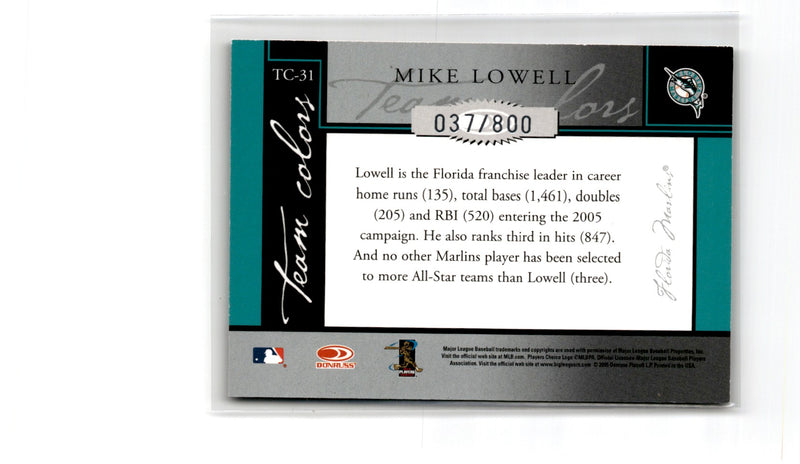 2005 Donruss Classics Team Colors Mike Lowell