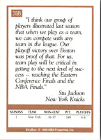 1990 SkyBox Stu Jackson #318