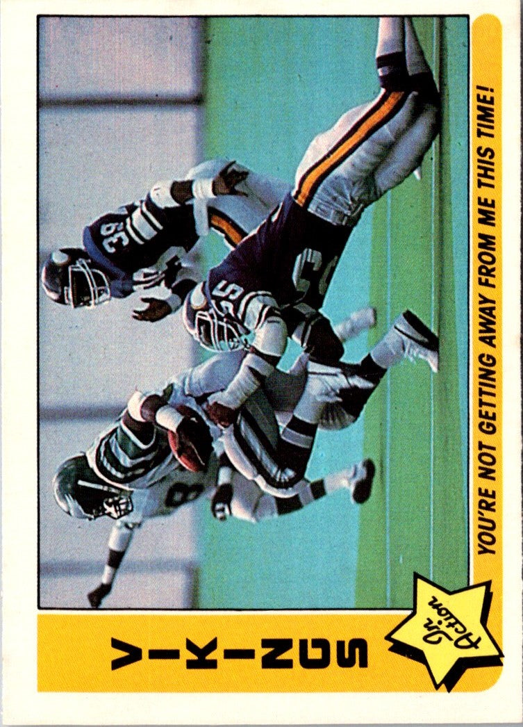 1985 Fleer Team Action Stickers Minnesota Vikings Helmet
