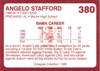 1989 Collegiate Collection Alabama Coke 580 Angelo Stafford #380