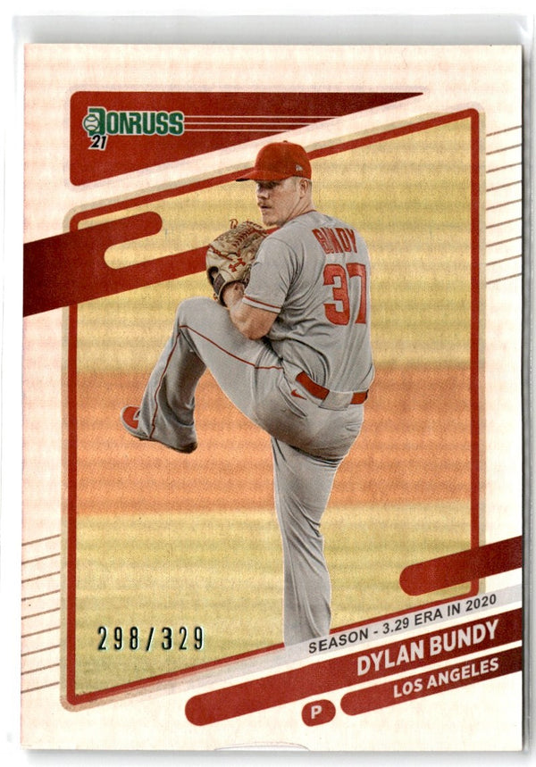2021 Donruss Season Stat Line Dylan Bundy #205 298/329