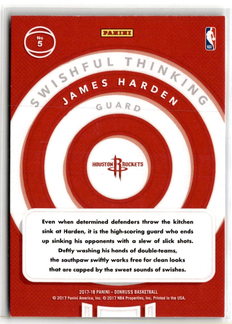 2017 Donruss Swishful Thinking James Harden