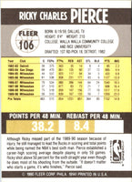 1990 Fleer Ricky Pierce #106