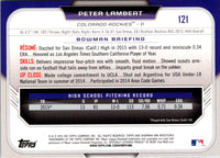 2015 Bowman Draft Picks & Prospects Peter Lambert #121