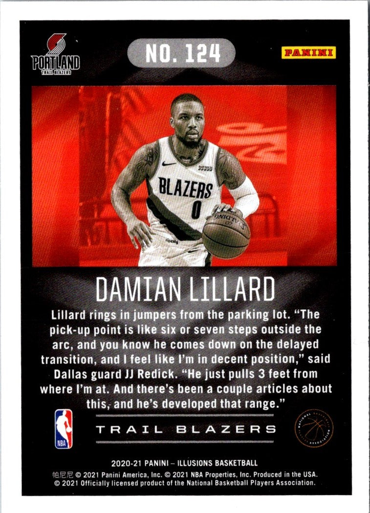 2020 Panini Illusions Asia Red Damian Lillard