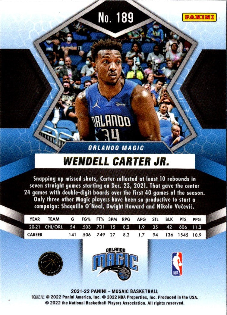 2021 Panini Mosaic Wendell Carter Jr.