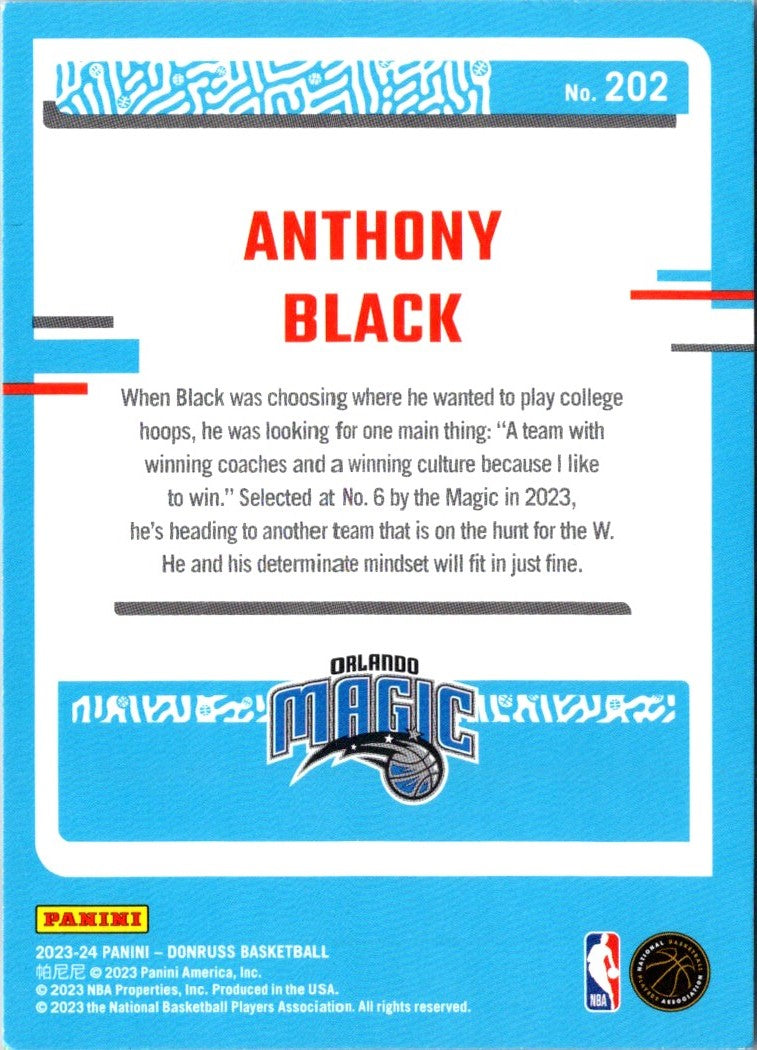 2023 Donruss Anthony Black