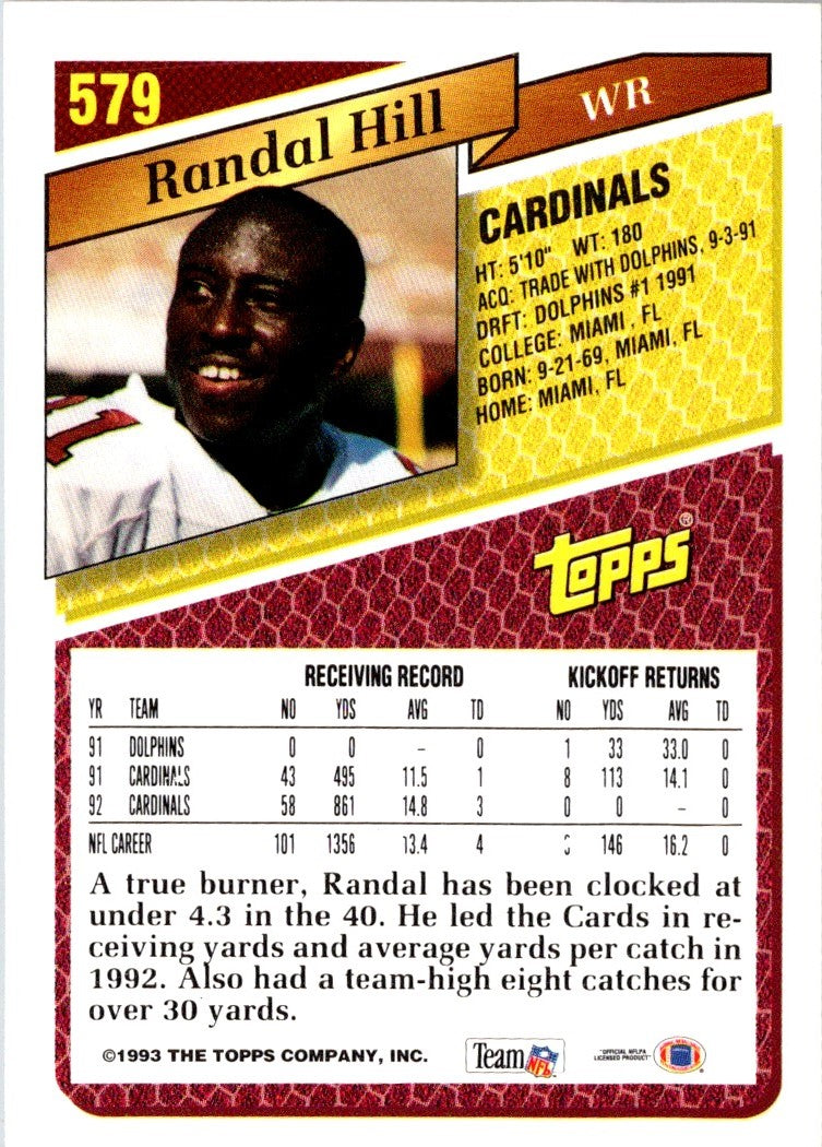 1993 Topps Randal Hill