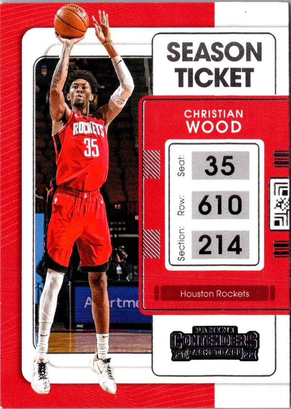 2021 Panini Contenders Game Ticket Red Christian Wood #80