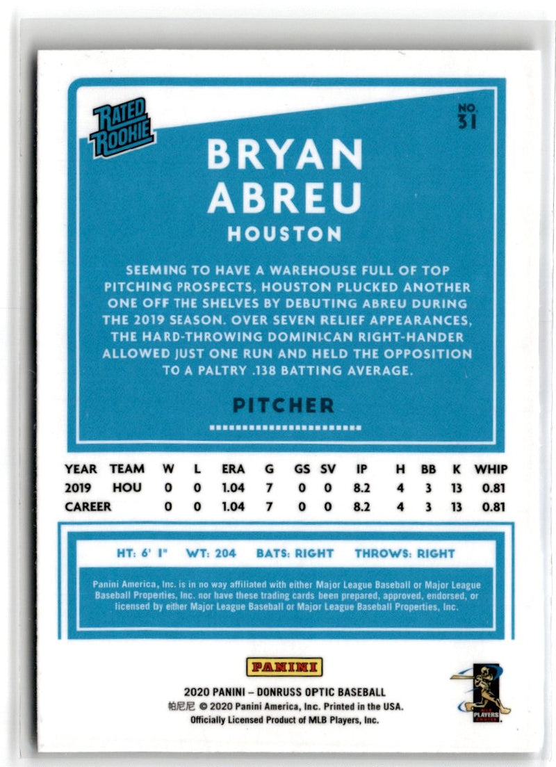 2020 Donruss Optic Bryan Abreu