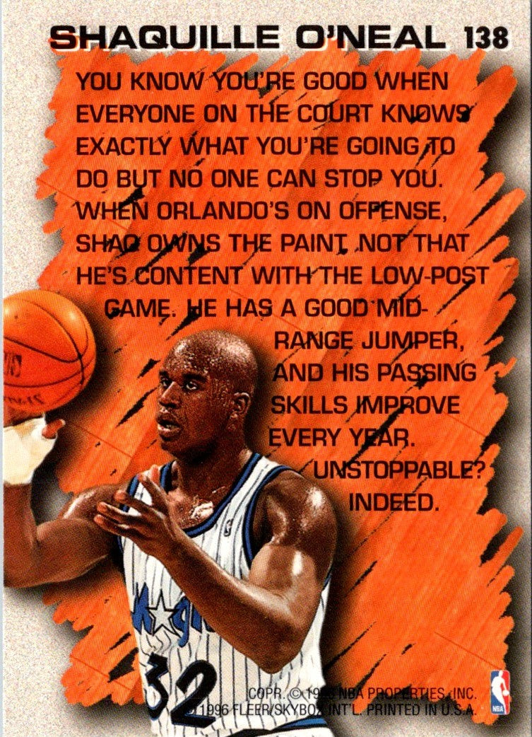 1996 Fleer European Shaquille O'Neal