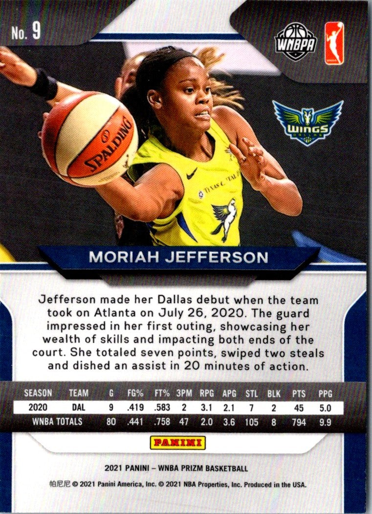 2021 Panini Prizm WNBA Moriah Jefferson