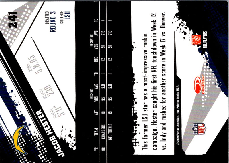 2009 Score Jacob Hester