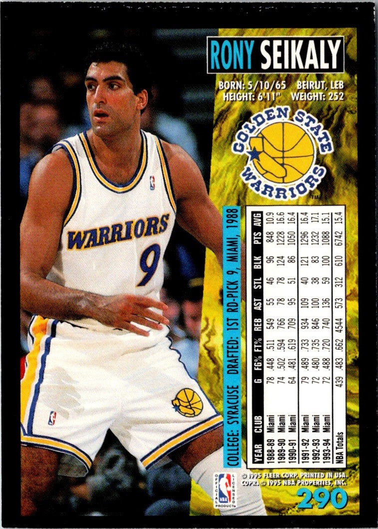 1995 Collector's Choice Stickers Rony Seikaly