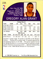 1990 Hoops Greg Grant #235 Rookie