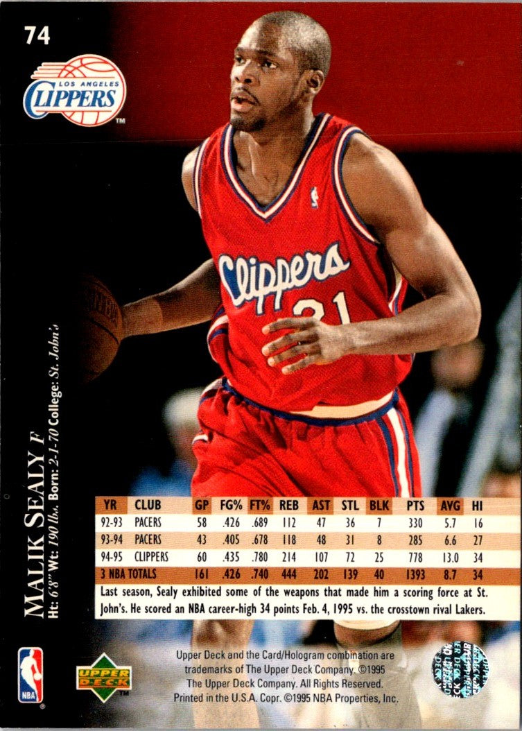 1995 Upper Deck Malik Sealy