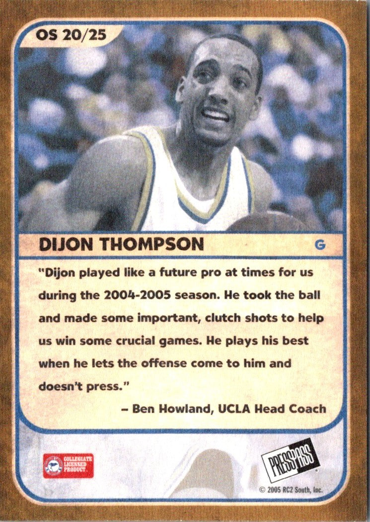 2005 Press Pass Old School Dijon Thompson