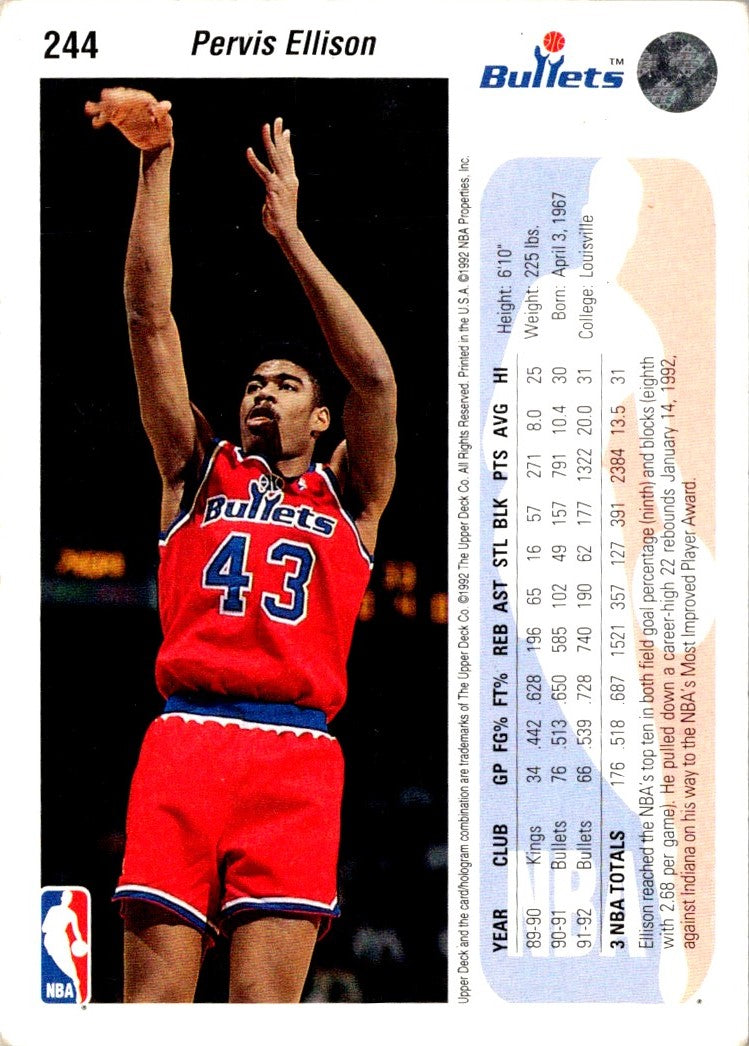 1992 Upper Deck Pervis Ellison